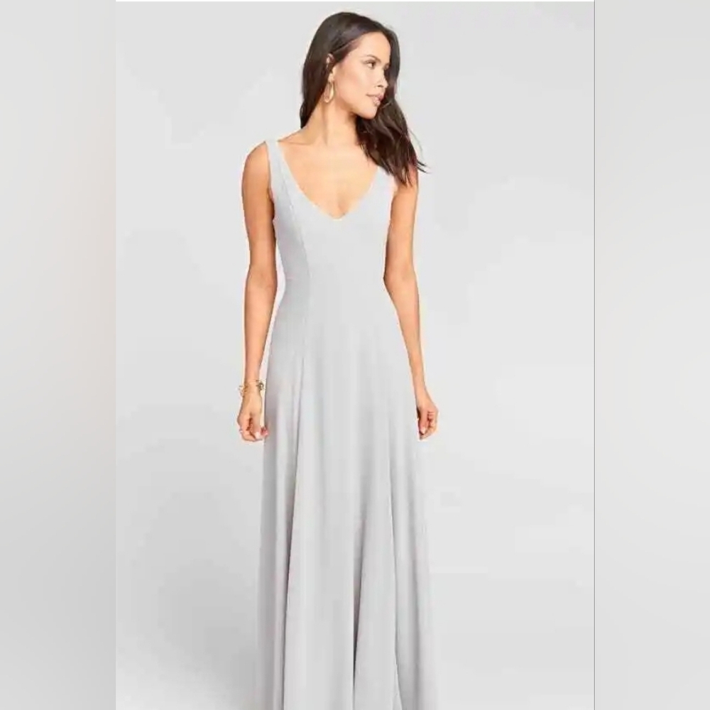 SHOW ME YOUR MUMU *JENN Wedding Maxi Dress Dove Grey  NWT